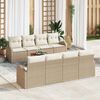 vidaXL Gartensofa-set mit Speicher 9 pcs Beige und Creme Poly-Rattan