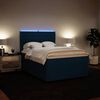 vidaXL Boxspringbett mit Matratze Blau 160x200 cm Samt