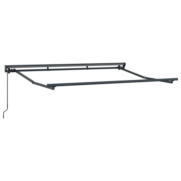 vidaXL Manuell einziehbare Markise Gelb, Orange und Wei&szlig; 3,5 x 2 m