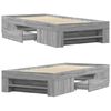 vidaXL Bettgestell Grau Sonoma 100x200 cm Holzwerkstoff