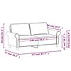 vidaXL 2-Sitzer-Sofa Dunkelgrau 140 cm Stoff