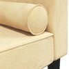 vidaXL Chaiselongue mit Nackenrolle Creme Samt
