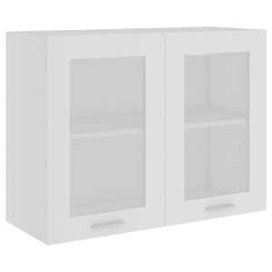 vidaXL H&auml;ngeglasschrank Lyon Wei&szlig; 80x31x60 cm Holzwerkstoff