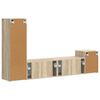 vidaXL TV-Schrankset Wandmontiert 4 pcs Sonoma-Eiche Holzwerkstoff