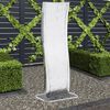 vidaXL Gartenbrunnen mit Pumpe Edelstahl 130 cm Geschwungen