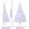 vidaXL K&uuml;nstlicher Halb-Weihnachtsbaum mit St&auml;nder Wei&szlig; 150 cm PVC