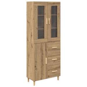 vidaXL Highboard Artisan-Eiche 69,5 x 34 x 180 cm Holzwerkstoff