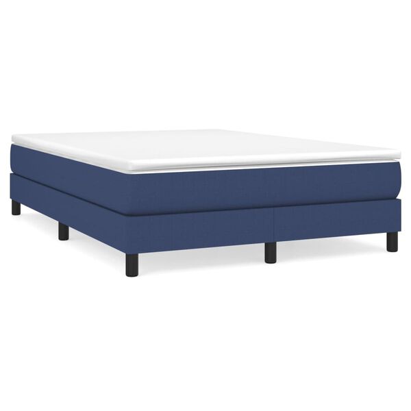 vidaXL Boxspringbettgestell Blau 140x200 cm Stoff