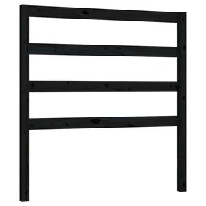 vidaXL Kopfteil Schwarz 106x4x100 cm Massivholz Kiefer