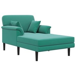 vidaXL Chaiselongue T&uuml;rkis Samt