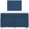vidaXL Boxspringbett mit Matratze Blau 120x190 cm Stoff