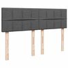 vidaXL Boxspringbett mit Matratze Dunkelgrau 160x200 cm Stoff