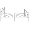 vidaXL Bett Grau Metall 140x200 cm