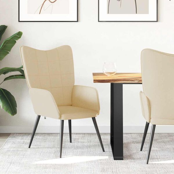 vidaXL Relaxsessel Creme Stoff