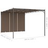 vidaXL Gartenpavillon mit Seitenvorhang 4x3x2,25 m Taupe