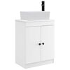 vidaXL Badezimmerschrank mit Waschbecken Wei&szlig; 54 x 35 x 83 cm