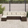vidaXL Gartensofa-set Braun Poly-Rattan