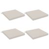 vidaXL Sitzkissen SOEST 4 stk. 100 % Polyester Wei&szlig; 80 x 80 x 7 cm