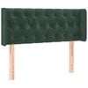 vidaXL LED Kopfteil Dunkelgr&uuml;n 93x16x78/88 cm Samt