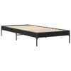 vidaXL Bettgestell Schwarz 90x190 cm Holzwerkstoff und Metall