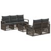 vidaXL Gartensofa-set 6 stk. Grau Poly-Rattan