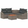 vidaXL Sofa Set 6 stk. Grau und Dunkelgrau Polyrattan und Stahl
