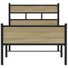 vidaXL Bettgestell ohne Matratze Sonoma-Eiche 75x190 cm Holzwerkstoff