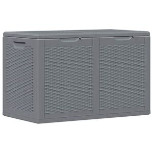 vidaXL Gartenbox Grau PP Rattan 180 L