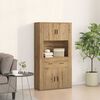 vidaXL Highboard Artisan-Eiche 80 x 33 x 150 cm Holzwerkstoff