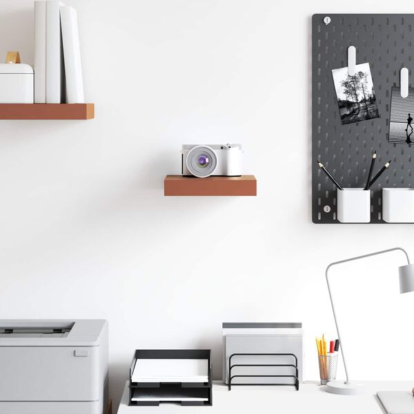 vidaXL Wandregal Wandmontiert Rot 23 x 23,5 x 4 cm Holzwerkstoff