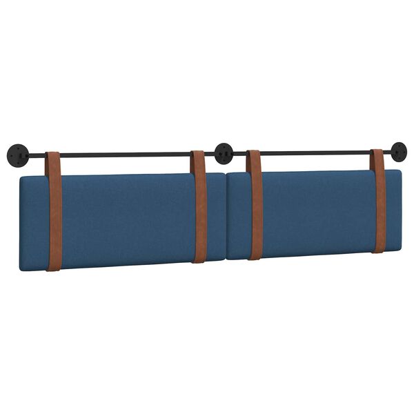 vidaXL H&auml;ngevorderseite Wandmontiert Blau 210 x 55 x 5 cm Antikes PU