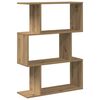 vidaXL Raumteiler-B&uuml;cherregal 3 F&auml;cher Artisan-Eiche 70x24x97 cm