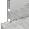 vidaXL Schminktisch mit LED-Beleuchtung Betongrau 100x40x120 cm