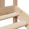 vidaXL Massivholzbett mit Regal ohne Matratze 140x190 cm Kiefernholz