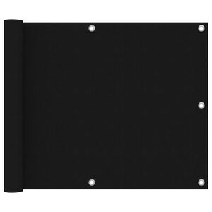 vidaXL Balkon-Sichtschutz Schwarz 75x600 cm Oxford-Gewebe