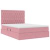 vidaXL Bett mit Stauraum und LED mit Matratze Rosa 140 x 200 cm Samt