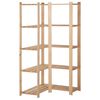 vidaXL Eck-Lagerregal mit 5 B&ouml;den 82,5x82,5x170 cm Massivholz Kiefer