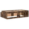 vidaXL Bettrahmen Ger&auml;ucherte Eiche 90 x 200 cm Holzwerkstoff