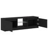 vidaXL TV-Schrank mit LED-Leuchten Schwarz Eichen-Optik 120x30x36 cm