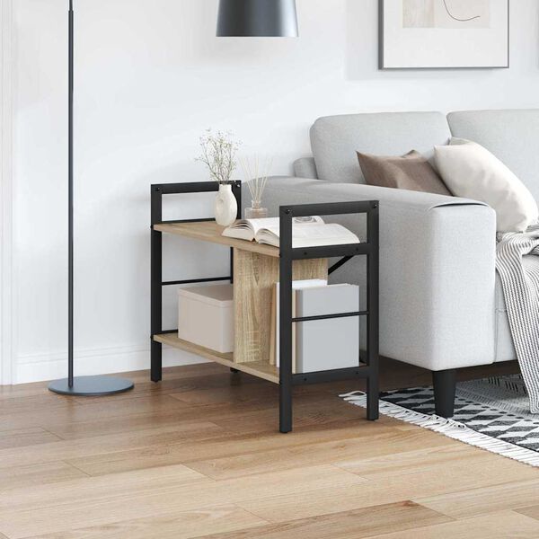 vidaXL B&uuml;cherregal Sonoma-Eiche 75 x 30 x 58,5 cm Holzwerkstoff