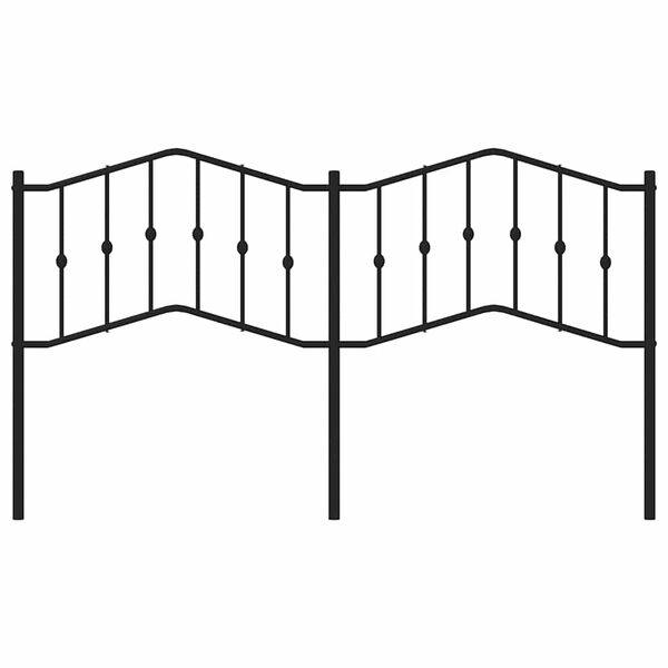 vidaXL Ersatz-Kopfteil Metall Schwarz 180 cm