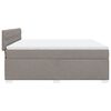 vidaXL Boxspringbett mit Matratze Taupe 180x200 cm Stoff