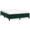 vidaXL Bettgestell ohne Matratze Dunkelgr&uuml;n 140x200 cm Samt