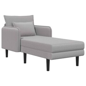 vidaXL Gro&szlig;e Chaiselongue Hellgrau Boucl&eacute;