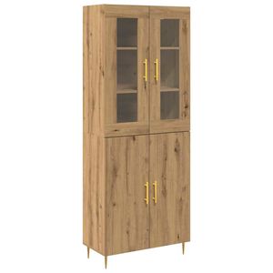 vidaXL Highboard 2 pcs Artisan-Eiche 69,5 x 34 x 180 cm Holzwerkstoff