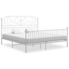 vidaXL Bettgestell Wei&szlig; Metall 180x200 cm