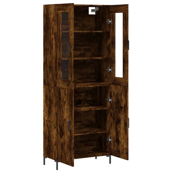 vidaXL Highboard Räuchereiche 69,5x34x180 cm Holzwerkstoff