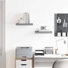 vidaXL Schwebende Wandregale 2 Stk. Grau 40x23x3,8cm MDF