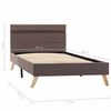vidaXL Bettgestell mit LED Taupe Stoff 90x200 cm