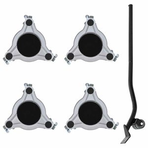 vidaXL Möbelrollen 4 Stk. mit Heber 19x17,5x6 cm Stahl 1000 kg